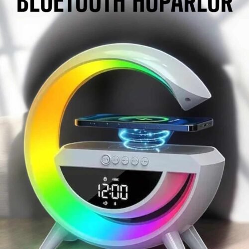 Bluetooth Hoparlör Dijital Göstergeli Wireless Şarj RGB Işıklı