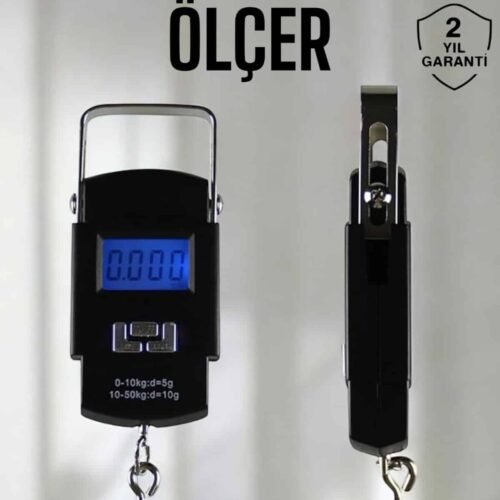 Ağırlık Ölçer 50 Kg El Terazisi El Kantarı Pilli Led Ekran