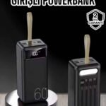 Powerbank 60.000 MAH 4 Portlu Uzun Şarj Süreli Dijital Göstergeli