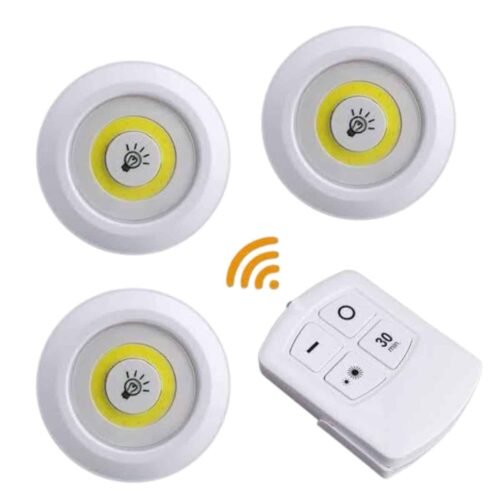 Led Lamba 3'lü Uzaktan Kumandalı Yapışkanlı