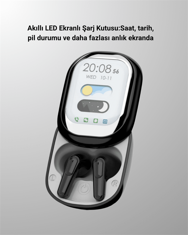 Akilli Ekranli Bluetooth 5 C B99e Akıllı Ekranlı Bluetooth 5.4 Kablosuz Kulaklık – Dokunmatik ve Şarj Kutulu najmaddin.com Akıllı Ekranlı Bluetooth 5.4 Kablosuz Kulaklık – Dokunmatik ve Şarj Kutulu