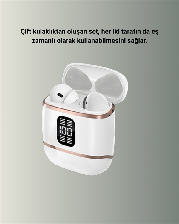 Bluetooth 5 5cf92 Bluetooth 5.3 Kulaklık – Kulakiçi, ANC+ENC, 4 Adet Set, Dijital Göstergeli najmaddin.com Şarj kutusu üzerinde bulunan dijital gösterge sayesinde her kulaklığın ve kutunun kalan pil seviyesini net olarak görebilirsiniz. Böylece ne zaman şarj etmeniz gerektiğini önceden bilir