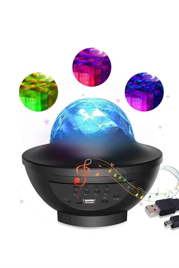 Cok Renkli Projektor Lamba Disko Topu 896ece Çok Renkli Projektör Lamba Disko Topu Gece Lambası Kablosuz najmaddin.com özellikle çocuklar için hem eğlenceli hem de güven verici bir uyku arkadaşı haline gelir.Bluetooth 5.2 Bağlantı ve Sesle Etkileşim ÖzelliğiGelişmiş Bluetooth 5.2 teknolojisi ve USB yuvası sayesinde müzik dinleme deneyimini de bir üst seviyeye taşıyan bu projektör