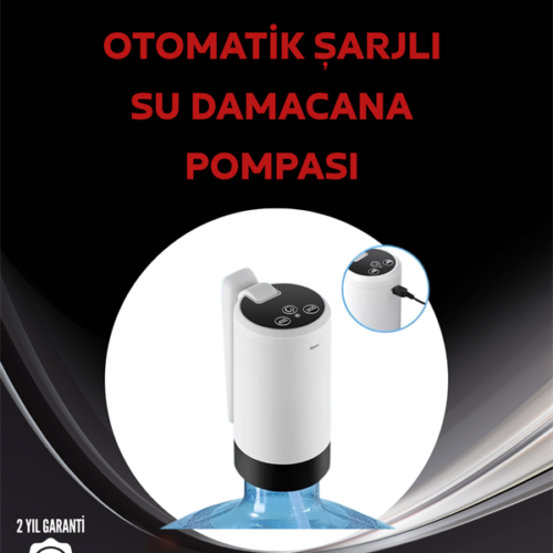 Damacana Üstü Akıllı Su Pompası | 3 Damacana Kullanım | 4W Güç | Micro USB Şarjlı | Katlanabilir & Taşınabilir