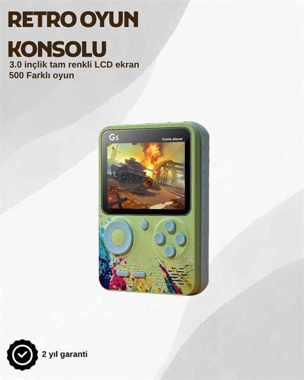 G5 Tasinabilir Retro Oyun Konsolu Cocu F60464 G5 Taşınabilir Retro Oyun Konsolu – Çocuk ve Yetişkinler İçin najmaddin.com G5 Taşınabilir Retro Oyun Konsolu – Çocuk ve Yetişkinler İçin - Görsel 2
