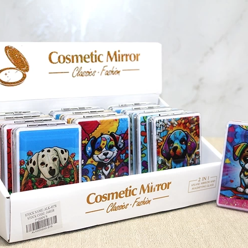 Hareketli Sulu Detaylı Köpek Figürlü El Aynası Alk4578