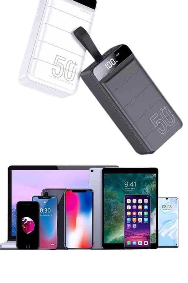 Hizli Tasinabilir 50 D98a 4 Hızlı Taşınabilir 50.000 Mah Powerbank Led Ekran Android ve İOS Uyumlu najmaddin.com hem powerbank’inizi hem de bağlı cihazları daha kısa sürede enerjiyle buluşturur.Akıllı şarj teknolojisi