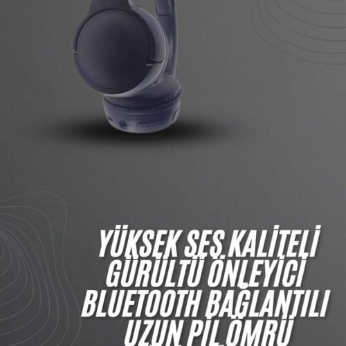 Kablosuz Bluetooth Kulaklık Kulak Üstü Ayarlanabilir Uzun Ömürlü