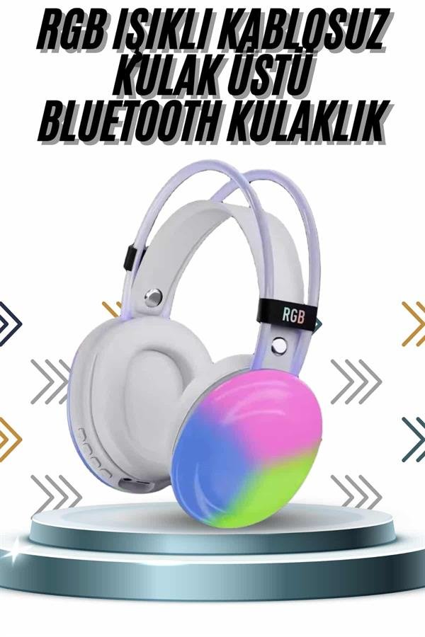 Kablosuz Bluetooth Kulaklik Rgb Isikli 4e Aa2 Kablosuz Bluetooth Kulaklık RGB Işıklı Kulak Üstü 5.3 Bluetooth Bağlantılı najmaddin.com hem estetik tasarımı hem de teknik donanımıyla dikkat çeken