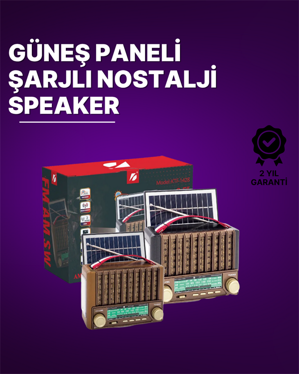 Ktf 1428 Gunes Paneli Sarjli Nostalji 1 444a KTF-1428 Güneş Paneli Şarjlı Nostaljik Bluetooth Hoparlör – FM/AM/SW Radyo, USB/SD Desteği, Taşınabilir Tasarım najmaddin.com Taşınabilir Tasarım
