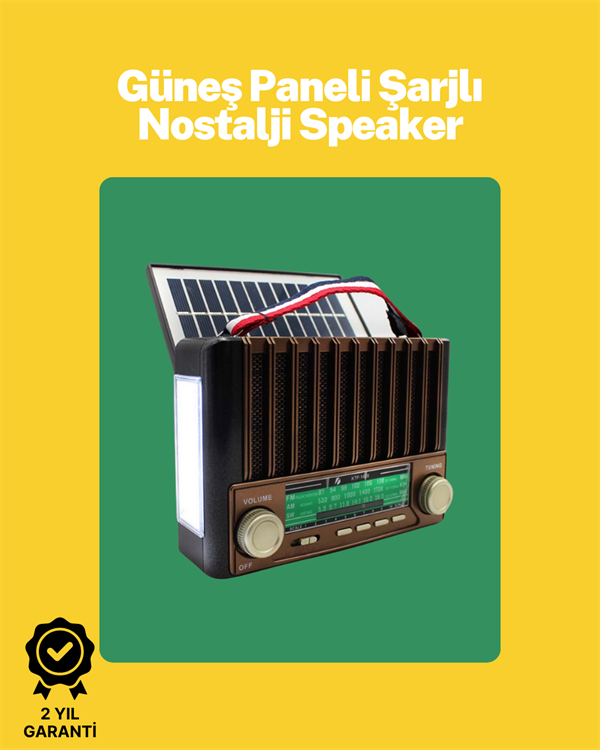 Ktf 1428 Solar Panel Destekli Sarjli B 9b7acc KTF-1428 Solar Panel Destekli Şarjlı Bluetooth Hoparlör – FM/AM/SW Radyo, AUX ve TF Kart Girişli najmaddin.com Bu model