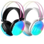 Kulak Üstü Kablosuz Bluetooth Kulaklık Unısex Renkli Işıklı Kulaklık