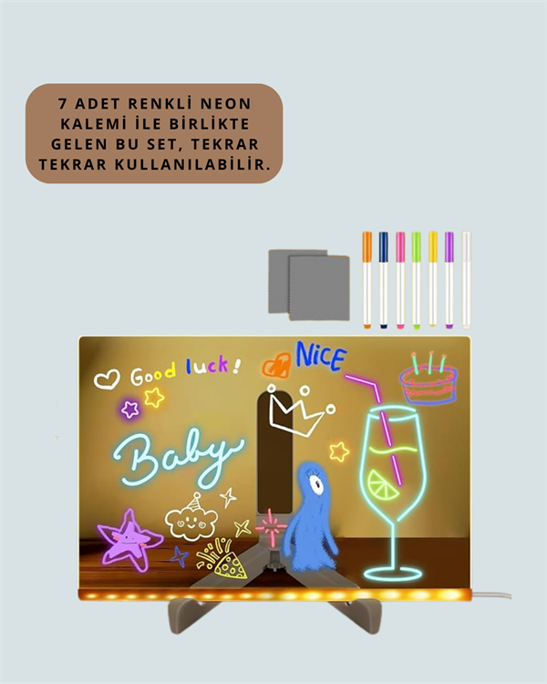 Led Isikli Seffaf Yazi Tahtasi Neon Et B4ec1 IŞIKLI YAZI TAHTASI najmaddin.com evinizin hemen her köşesinde kullanılabilir. Mutfakta alışveriş listesi