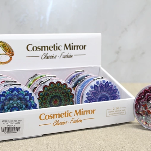 Mandala Desenli Hareketli Sulu El Aynası Alk4580