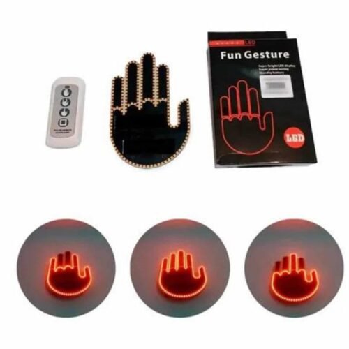 Pilli Led Işık Araç Camı İçin Uzaktan Kumandalı El Simgesi