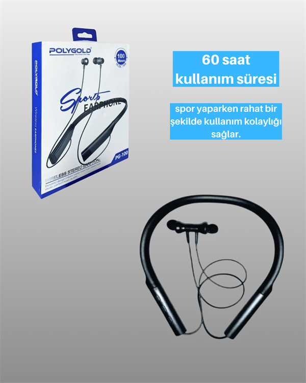 Polygold Pg 100 Bluetooth 5 F40d C Polygold PG-100 Bluetooth 5.0 Boyun Bantlı Kulaklık – 50 Saat Konuşma Süresi, Type-C Şarj najmaddin.com uzun pil ömrü ve net ses kalitesiyle bir araya getiriyor. Gelişmiş Bluetooth 5.0 teknolojisi ile daha hızlı ve kararlı bağlantı kurabilir