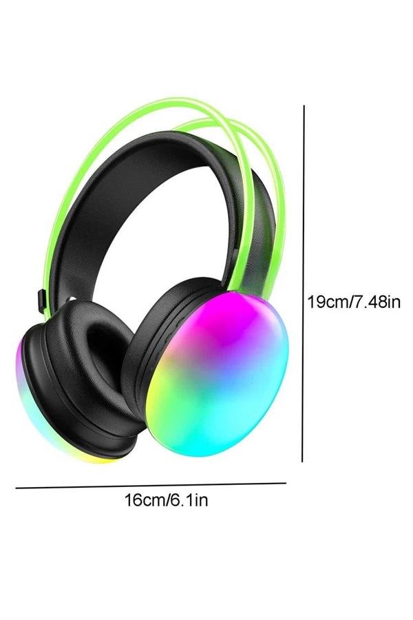 Rgb Isikli Yuksek Ses Kaliteli Kablosu D 846c RGB Işıklı Yüksek Ses Kaliteli Kablosuz Kulak Üstü Bluetooth Kulaklık najmaddin.com sadece 280 gram ağırlığındadır ve uzun süreli kullanımlarda dahi rahatsızlık vermez. 40mm’lik büyük dinamik bobin ünitesi sayesinde yüksek perdelerde net ve şeffaf ses sunarken