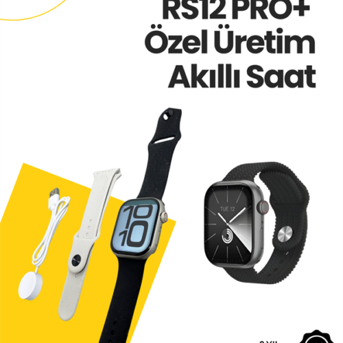 RS12 PRO+ 2025 Serisi Özel Üretim Full Ekranlı Akıllı Saat – Nabız ve Uyku Takibi