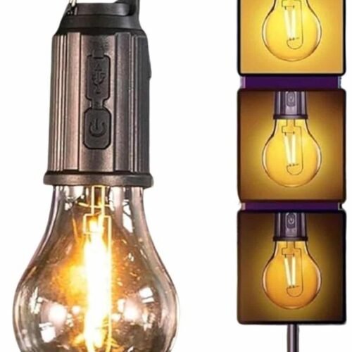 Şarjlı Dekoratif Kamp Lambası Askılı Ampul Led Işık Type-C Girişli