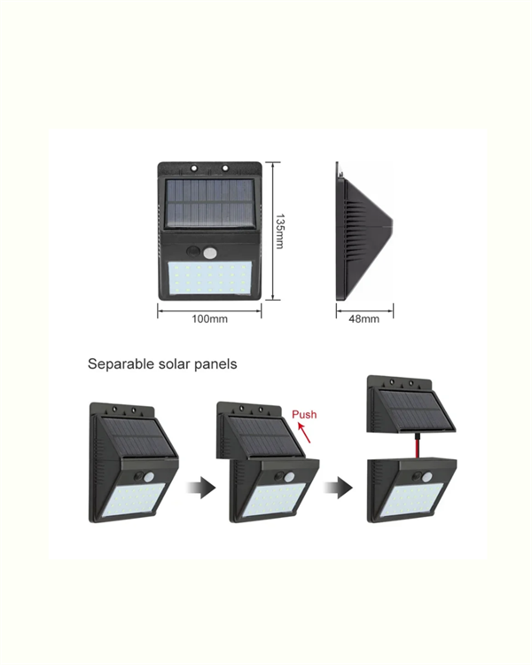 Solar Enerjili 20 Led Duvar Lambasi Ha 0060 Güneş Enerjili Akıllı Duvar Lambası | PIR Sensörlü, Otomatik Aydınlatma, Dış Mekan İçin najmaddin.com algılanmazsa otomatik olarak kapanır. Bu sayede hem enerji tasarrufu sağlar hem de gece boyunca gereksiz ışık tüketimini önler.