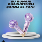 Su Sisi Püskürtmeli Taşınabilir El Fanı – Çocuk ve Öğrencilere Uygun