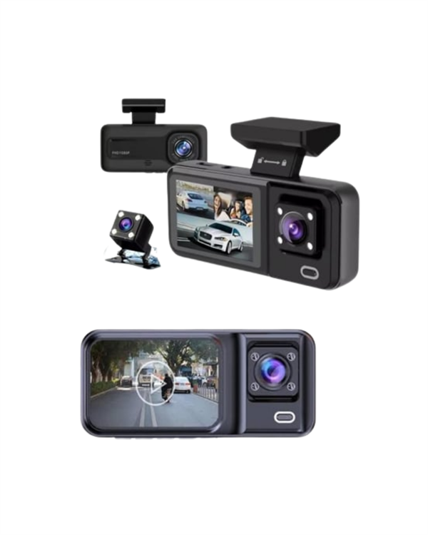 Tam Kapsamli Arac Guvenligi 3 Kamerali 6abe5 Geri Görüş Destekli Full HD Araç Kamerası – Gelişmiş 3 Kameralı Kayıt Çözümü najmaddin.com 360 dereceye yakın tam kapsamlı bir sürüş güvenlik asistanı olarak hizmet eder. Sürücüler