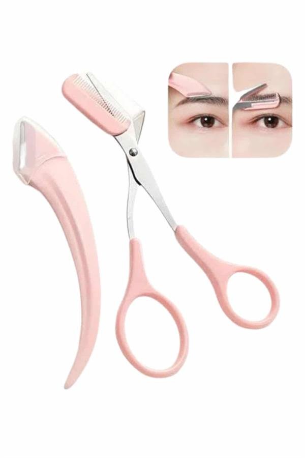 Tarakli Kas Makasi Ve Ustura Seti Kas 4e 8ac Taraklı Kaş Makası ve Ustura Seti Kaş Düzeltme Makası Kaş Bıyık Alma Aleti najmaddin.com uzun ve düzensiz kaş tellerini doğal ve dengeli bir görünüme kavuşturur. Kavisli uç tasarımı sayesinde kirpiklerinize zarar vermeden şekil vermenize olanak tanırken