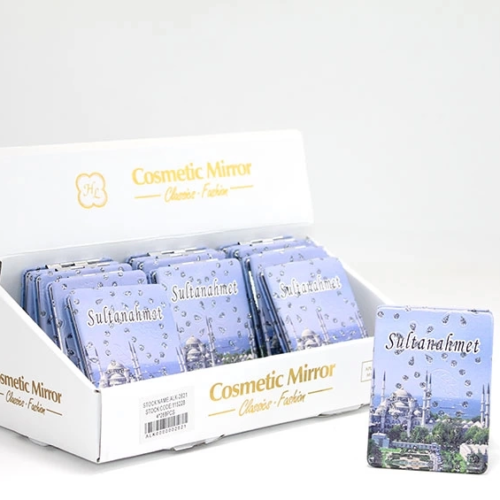 Taşlı İstanbul Tasarımı El Aynası İnce Alk2621