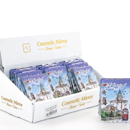 Taşlı İstanbul Tasarımı El Aynası İnce Alk2914